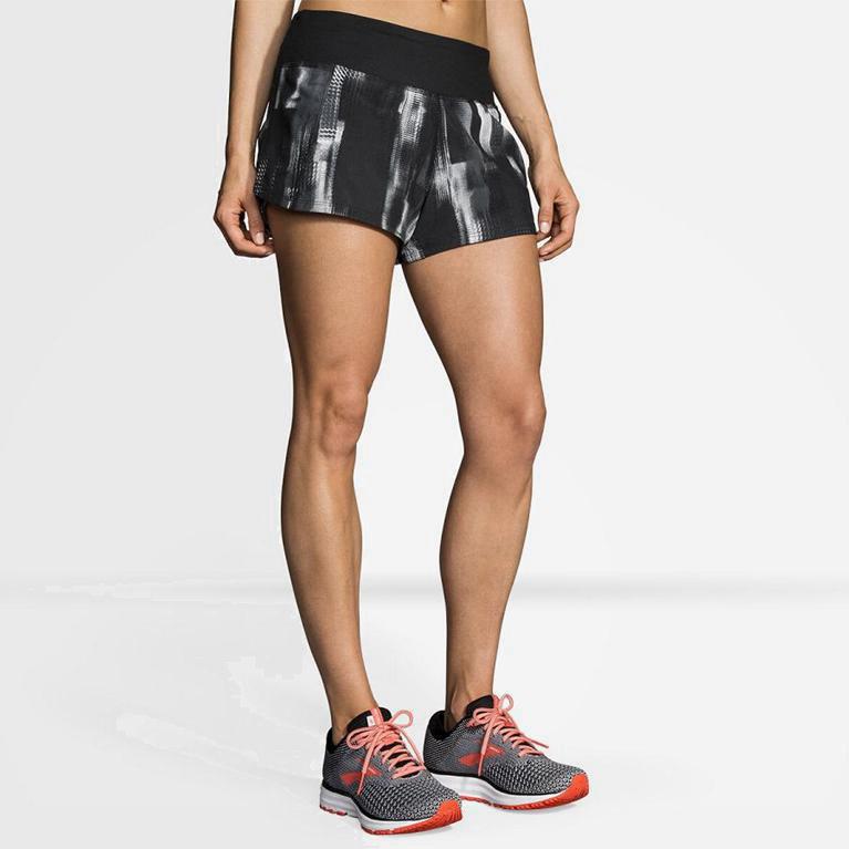 Brooks Chaser 3 Mujer Pantalones Cortos - Grises (8419BKICA)